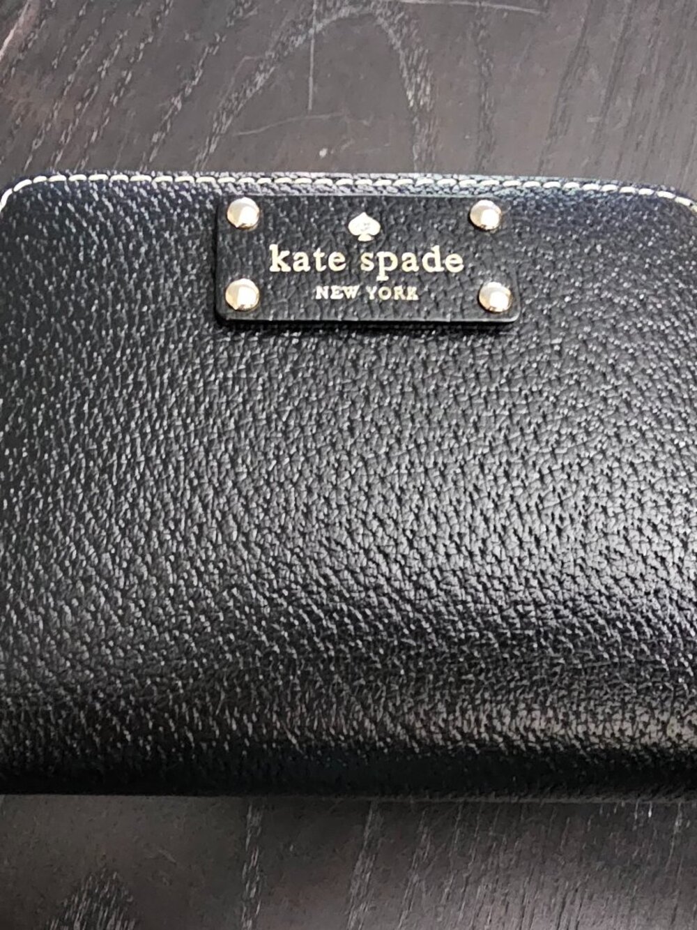 Kate Spade Medium Size Wallet in Black with Pink LIning/Tan Interior